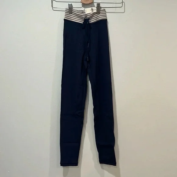 NWT Aerie Offline Womens Navy Ribbed 7/8 Legging Drawstring - Size Small - Picture 6 of 11